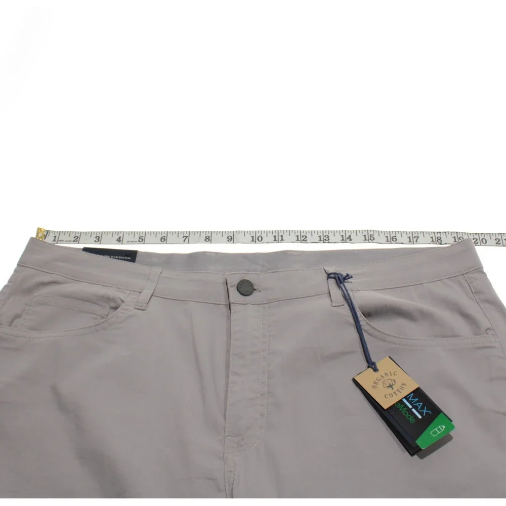 Faherty NWT 5 Pocket Jean Cut Pants Size 38 US Movement in Gray Cotton Blend